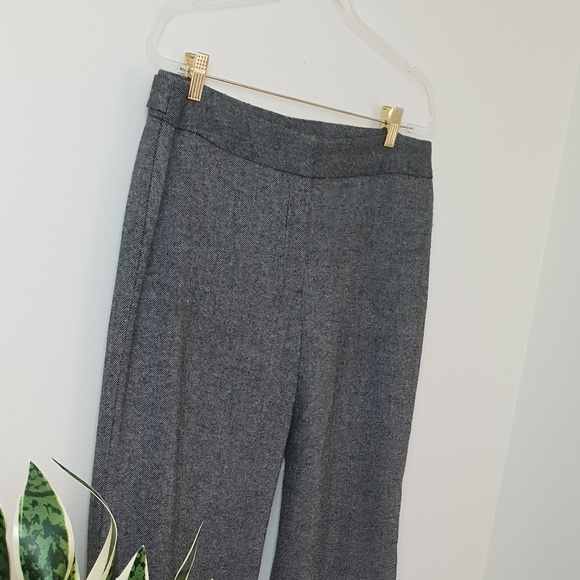 Tweed Style Grey Wide Bell Bottom Pant Dress Pants - Picture 6 of 8